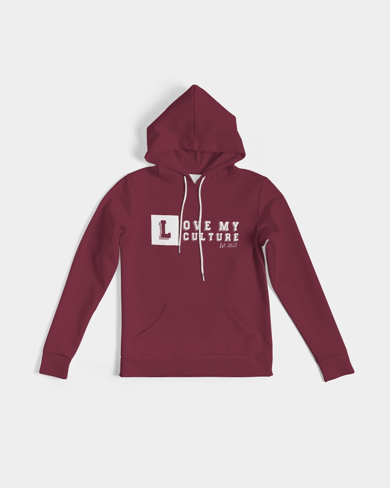 Love My Culture Burgundy and White Women's Hoodie