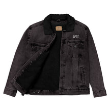Load image into Gallery viewer, Love My Culture Jean Jacket (Black Pink Heart)
